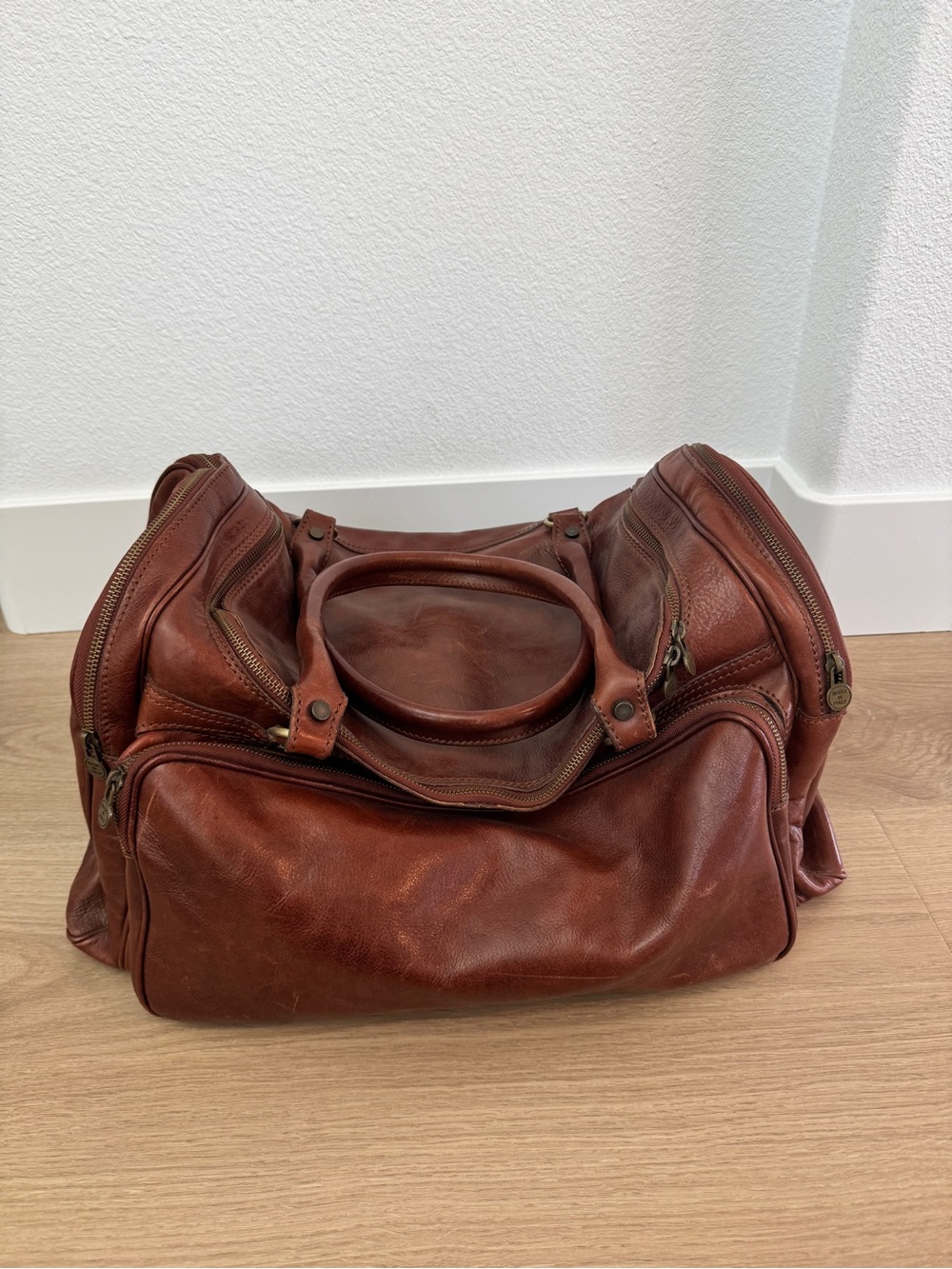Italian Leather Duffle Bag Made in Italy